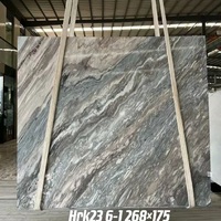 Dalle de marbre italien Palissandro Azzurro, surface polie moderne bleu sable pour murs, sols et comptoirs intérieurs