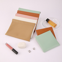 Pochette personnalisée en cuir avec logo sur mesure, 12*12cm, mini pochette carrée à bouton, de haute qualité, pour le rangement des boucles d'oreilles, des bijoux, des sacs cadeaux