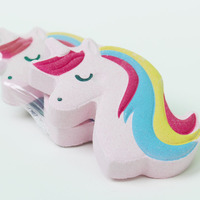 Bombe de bain effervescente pour enfants, lavande biologique, étiquette privée personnalisée, licorne, bain coloré, coffret cadeau, huile essentielle, bombe de bain effervescente privée