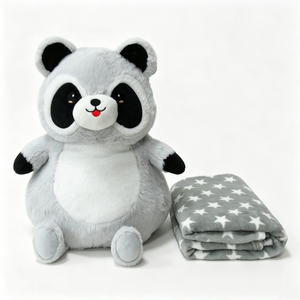 Mochila de Peluche de Mapache Gris Personalizada, Lindo Juguete de Peluche con Relleno de Algodón PP, Unisex - Product Image 2