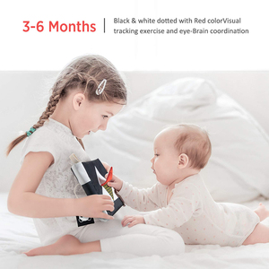 Libro educativo temprano arrugado en blanco y negro <span class=keywords><strong>de</strong></span> alto contraste para niños pequeños, juguetes <span class=keywords><strong>sensoriales</strong></span> para recién nacidos, libro <span class=keywords><strong>de</strong></span> tela para bebés - Product Image 2