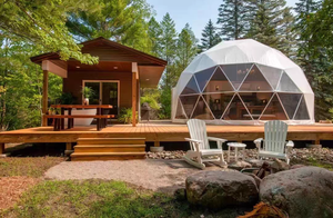 Dôme géodésique toutes saisons pour le camping hivernal en zone montagneuse froide, <span class=keywords><strong>tente</strong></span> igloo isolée et chaude avec structure robuste - Product Image 6