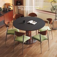 Table à manger pliante Bauhaus en bois rétro avec plateau en pierre, fonction cuisinière à induction, design de bureau réglable, pour restaurant