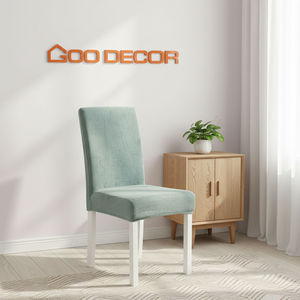 Housse de chaise en velours doux de qualité supérieure, motif uni, protection de chaise, extensible, lavable, anti-poussière, anti-rayures - Product Image 5