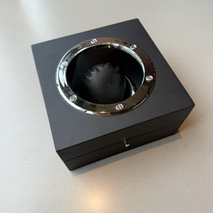Matte Black Wooden <b>Watch</b> Box with Glass Window Single <b>Watch</b> Display <b>Case</b> Luxury Gift Packaging Custom Logo Wholesale - Product Image 3
