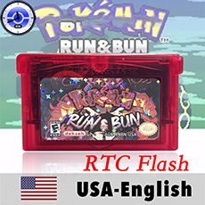 ตลับเกม USA English RTC Flash cart dark fire GS CHRONICLES PARALLEL EMERALD unbound Run & Bun สำหรับ gba - Product Image 5