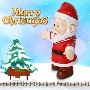 Aili, Figurines du Père Noël Décorations <span class=keywords><strong>de</strong></span> Noël Ornement <span class=keywords><strong>de</strong></span> Père Noël debout et suspendu en résine pour arbre Bureau <span class=keywords><strong>de</strong></span> table Maison - Product Image 3