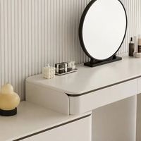 Coiffeuse de luxe moderne avec éclairage LED, écologique, réglable, extensible et durable, pour chambre principale, sur pied
