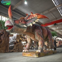 Model Dinosaurus Animatronik Taman Hiburan untuk Dijual Pabrik, Dinosaurus Robot Realistis dengan Remote Control