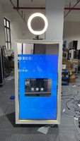 Machine de photomaton à écran tactile de 65 pouces, photomaton portable avec miroir selfie, photomaton avec cadre LED tactile