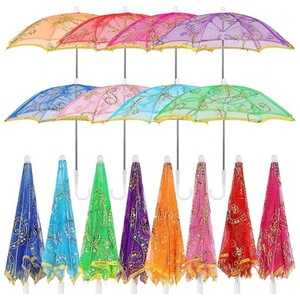 Multicolor Embroidered Modern Straight Manual <b>Umbrellas</b> 20.87in Auto Open Travel Business Gifts Decorative Picnics Beach Parties - Product Image 1