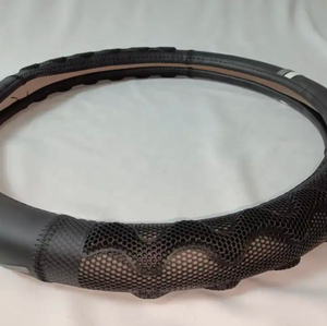 Housse de <span class=keywords><strong>volant</strong></span> de voiture en caoutchouc PVC respirante en <span class=keywords><strong>cuir</strong></span> microfibre protecteur de couverture de roue de voiture antidérapant - Product Image 5