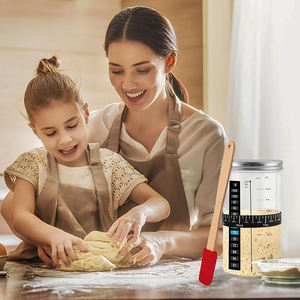 35oz Levain Starter Verre Bocal Thermomètre Grattoir Outil 1000ml Levain Conteneur Kit Maison Pause Cuisson Outil - Product Image 6