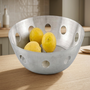 Corbeille à fruits en acier inoxydable avec trous, design moderne, panier de rangement pour la cuisine - Product Image 5