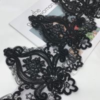 Vêtements en dentelle à paillettes rayées noires, textiles et accessoires pour la maison
