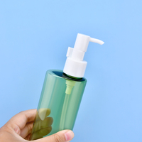 Flacon pompe vide en PET vert de 150 ml, rechargeable, pour cosmétiques, démaquillant, soins de la peau, emballage de liquides