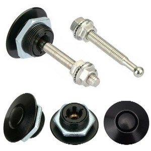 Cierres de capó miniatura de 25 mm y 30 mm con diseño de botón pulsador para modificación de coches de carreras con pestillo envolvente para capó - Product Image 1