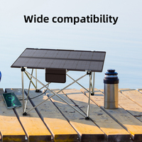 Panneaux solaires pliants portables Table de Camping Grandes tables de camp extérieures en aluminium compactes et légères pour les pique-niques à la plage