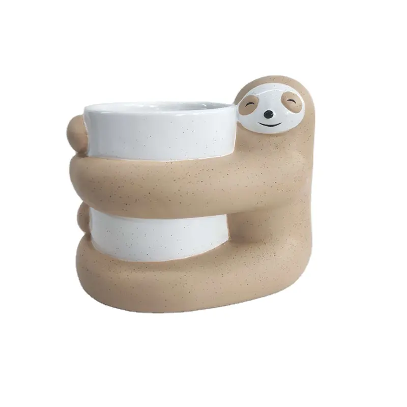Sloth Shaped Porcelain Flower Pots Urban Outfitters Nordic Cute Blame Home Green Plant Pot