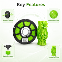 Filamento PETG Verde Transparente Básico, Material de Impresión para Impresoras 3D