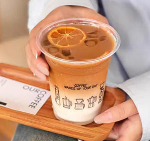 Bicchiere Monouso in PP a Parete Singola per Caffè e Frappè con Logo Stampato, Design Trasparente, Forma Unica, Marca HXH - Product Image 4
