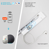 Persianas Verticales Inteligentes Fáciles de Limpiar, con Motor Enchufable, Compatibles con Alexa y Google Home, para Puertas Corredizas de Vidrio