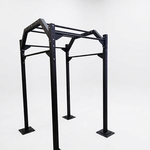 Station de <span class=keywords><strong>musculation</strong></span> polyvalente en acier robuste : Rack à squats, support de développé couché, cage de <span class=keywords><strong>musculation</strong></span>, barre de traction, crochets en J réglables pour usage domestique et commercial - Product Image 1