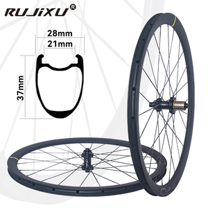 ชุดล้อจักรยานเสือหมอบ RUJIXU PRO 700C คาร์บอนไฟเบอร์ พร้อมดิสก์เบรก ขนาด 37 มม. ดุมแบบหกขา สามฟัน ล้อหน้า/หลัง 24 <span class=keywords><strong>ซี่</strong></span>ลวด - Product Image 4