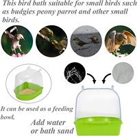 Amorepet - Petite baignoire suspendue en plastique pour oiseaux de compagnie, accessoire pour perroquet, canari, agapornis