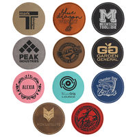 Logo gravé au laser de haute qualité Cercle Patch en cuir jeans patch en cuir et étiquettes