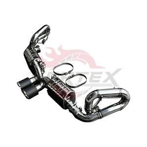 Ensemble de silencieux arrière Vortex artisanal en acier inoxydable SS304 avec moteur servo pour Porsche 911 991 GT3 4.0L Sport Tuning - Product Image 4