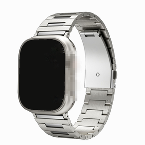 Cinturino in titanio e metallo da uomo per Apple <span class=keywords><strong>Watch</strong></span> <span class=keywords><strong>9</strong></span> 8 7 6 5 4 da polso di ricambio regolabile con chiusura a chiusura a chiusura doppia cinghia - Product Image 3