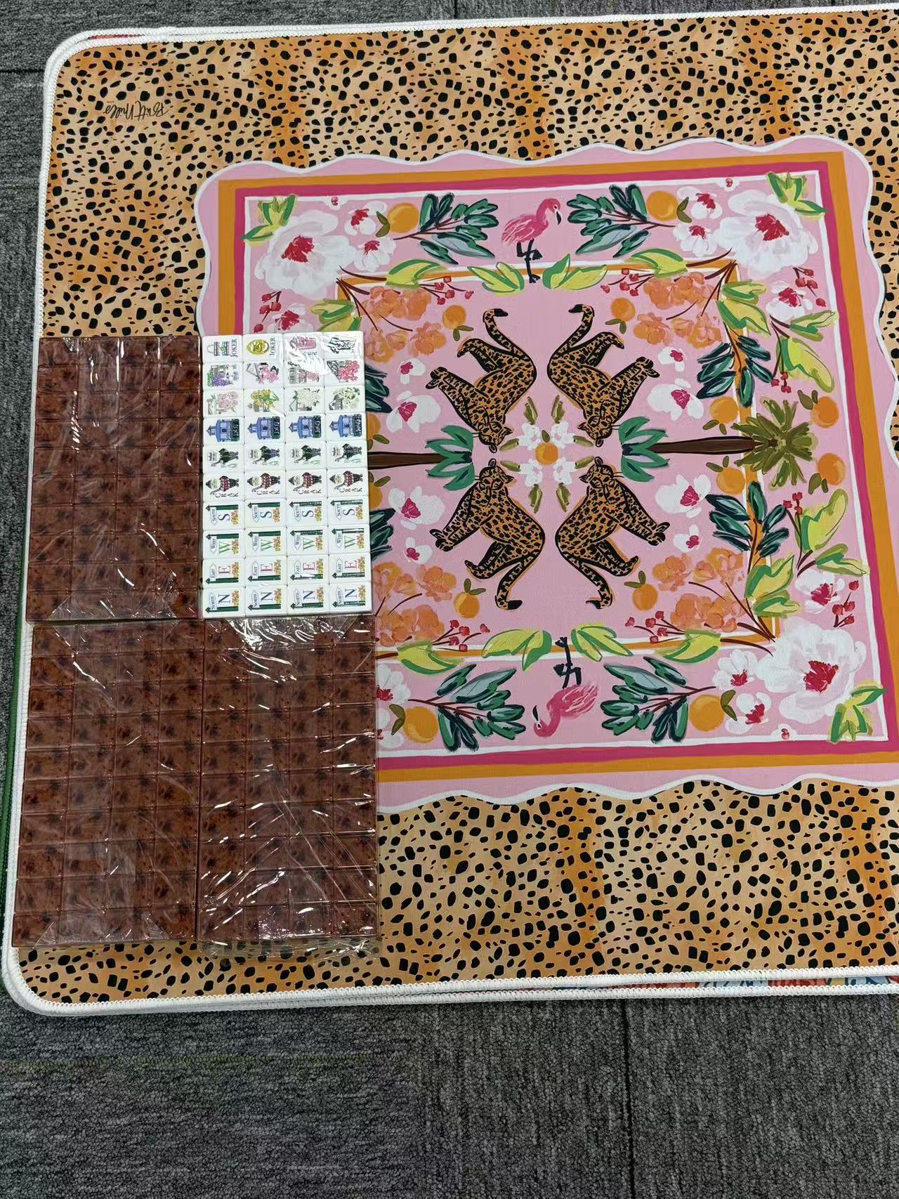 Pink Leopard Print Flamingo Tropical Floral