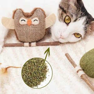 Jouet pour <span class=keywords><strong>chat</strong></span> auto-amusant, bâtonnet à mâcher en bois et herbe à nœuds pour chaton, pour le nettoyage des dents et <span class=keywords><strong>la</strong></span> mastication, jouet pour animaux de compagnie - Product Image 3