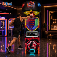 LIFUN Machine d'arcade de boxe à fort rendement avec affichage numérique et jeu de mesure de force de frappe pour parc d'attractions intérieur