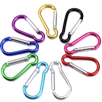 Mousqueton à ressort en aluminium, petit fermoir porte-clés, anneau en D de sécurité en forme de gourde, pour le voyage, le camping et la fixation de bouteilles d'eau