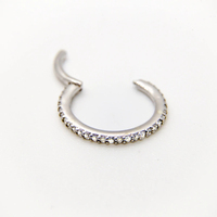Bijoux de piercing en argent sterling S925, micro-incrustés de zircon, pour nez et cartilage, vente en gros