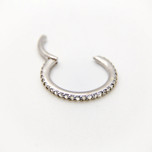 Pendientes de Plata de Ley S925 con Microincrustaciones de Zirconia para Piercing de Nariz y Cartílago, Venta al por Mayor - Product Image 4