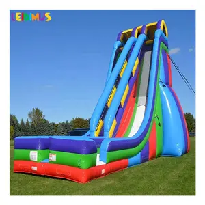 Floating Inflatable Castle Outdoor Water Bouncy Watermelon Castle For Kids Slide With Swimming