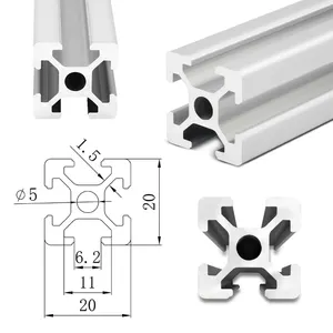 China Supplier T slot V slot 6063 T5 Aluminium Anodize Extrusion 2020 2040 2080 Aluminium Profile for Linear Rail 3D Printer