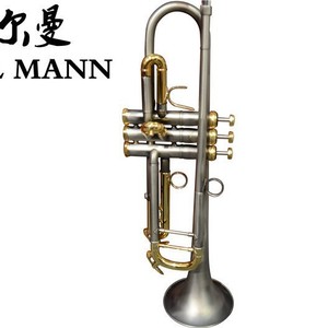 Trompeta Bb Profesional Ehrman con Cuerpo <span class=keywords><strong>de</strong></span> Plata Antigua y Pistones Dorados en Si Bemol, Importada, <span class=keywords><strong>de</strong></span> Fábrica Pequeña - Product Image 5