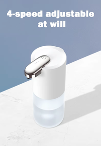 Distributeur automatique de savon et de désinfectant pour les mains, 380 ml, à fixation murale pour la salle de bain, fonctionnement mains libres, batterie rechargeable - Product Image 2