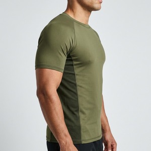 Maillot de compression vert olive personnalisé pour homme – Conception libre, jersey sublimé sur mesure, protection anti-UV, sans manches - Product Image 2