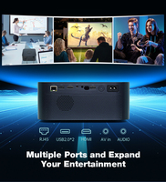 Version globale Wupro L007CM Mini projecteur LCD 300 ANSI Lumens Correction automatique Keystone 1080p 4k HD vidéo projecteur Android intelligent