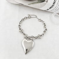 Demandez le catalogue - Nouveauté - Bracelet jonc - Bijoux en gros - Cadeau - Bracelet à boule en forme de cœur pour femmes - Un0 D E 50