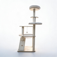 En gros Arbre à chat de luxe moderne 157 cm en bois écologique pliable et durable, avec capsule spatiale, grand, multi-niveaux, type condo, en sisal