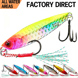 Leurre métallique texturé écaille de poisson, longue portée, chute lente, non peint, vierge, pour la pêche aux prédateurs en eau douce et salée - Product Image 1