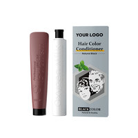 Oferta Especial Joynna, Tinte Mágico para el Cabello, a Base de Hierbas, Natural, Sin Amoníaco, No Daña el Cabello, Cubre el 100% de las Canas, 500ml*2, Color Negro