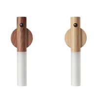 Luz Nocturna LED Inteligente con Sensor de Movimiento PIR, Recargable, Magnética, de Madera, para Pared, Cocina y Armario