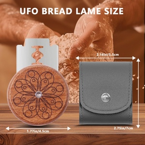 Custom Design Wood UFO <b>Bread</b> Lame <b>Knife</b> Dough Scoring Tool for Sourdough Basket Kit - Product Image 4